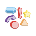 AgilePacks Shapes Workflow Kit - Magnetic Dry Erase Icons (24-Pack)