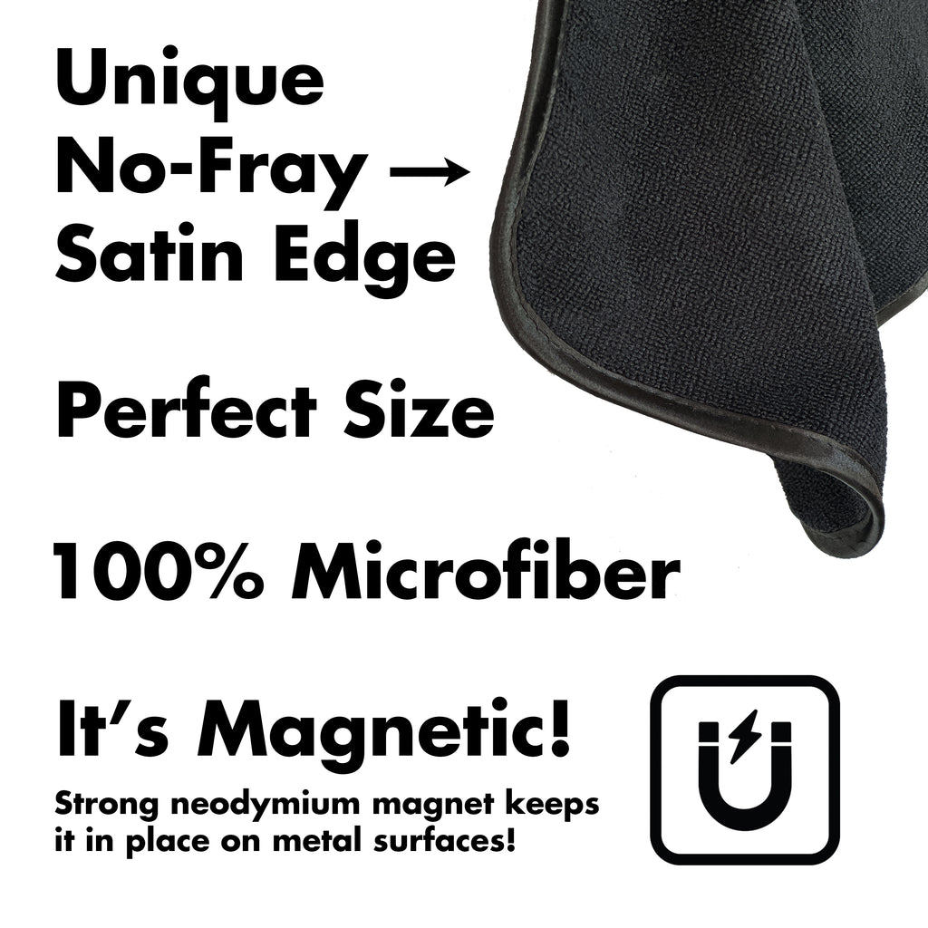 6-Pack Magnetic No-Fray Satin Edge Dry Erase Whiteboard Cleaning Cloths